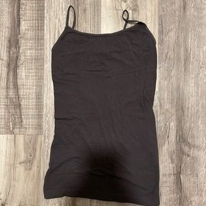 Nikibiki long spaghetti strap tank dark grey one size fits all. Some pilling